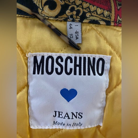 Vintage Moschino Jeans Winged Heart Women’s Denim Jacket. Size 10. 1990s/Y2K - Picture 9 of 11